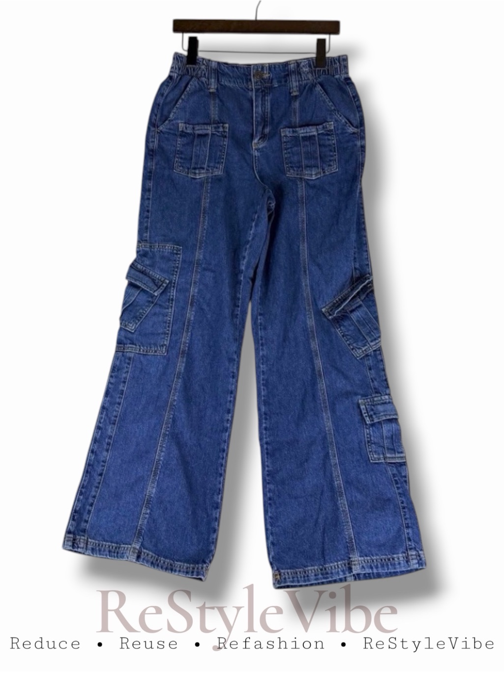 Bdg Urban Outfitters Women’s Size 29 Denim Jeans Y2k Cargo Fit High Rise Baggy